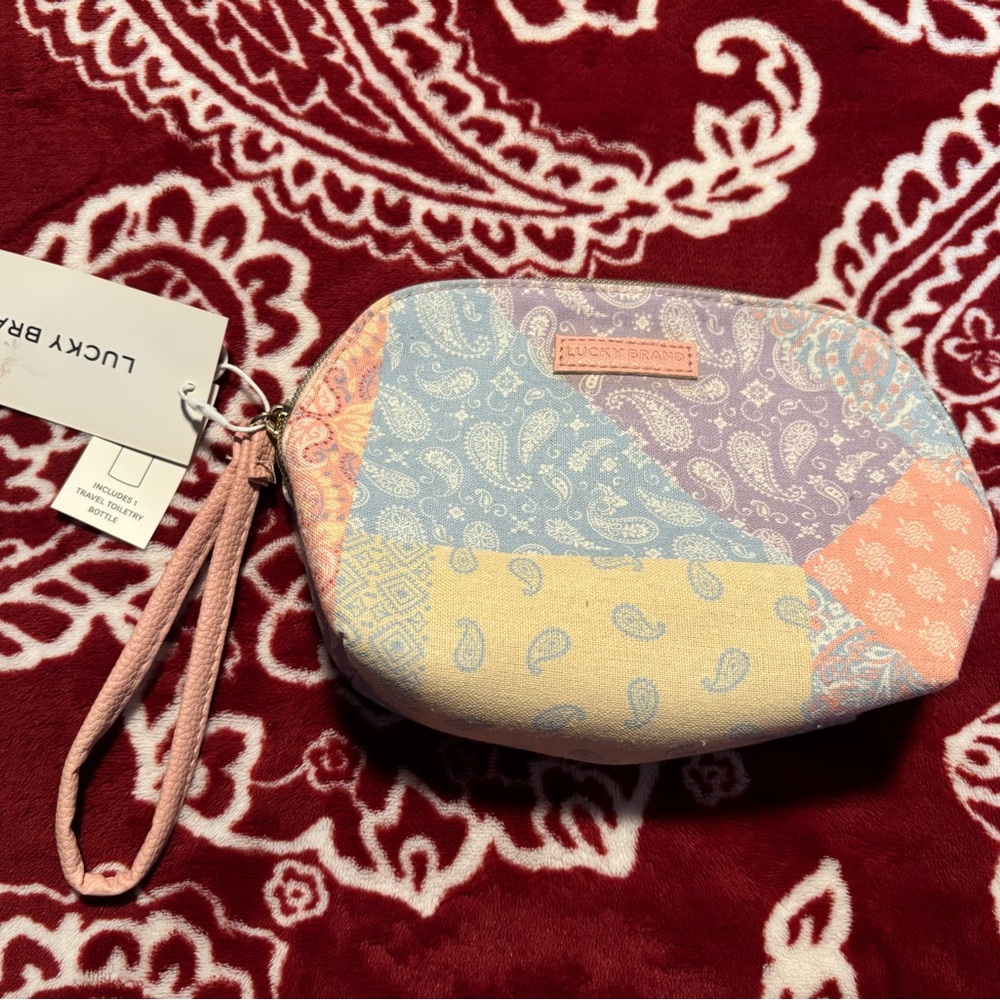 Lucky Brand Multicolor Paisley Cosmetic bag